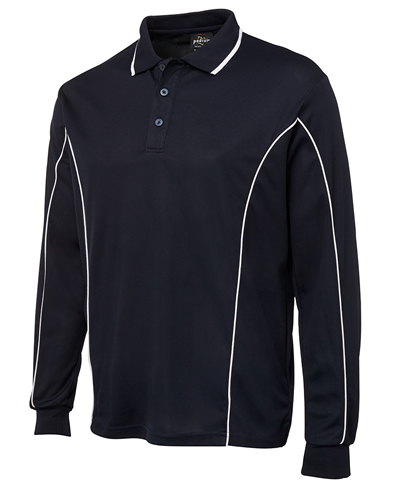 7PIPL PODIUM L/S PIPING POLO