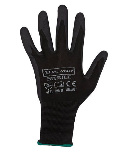 8R001 JB's BLACK NITRILE GLOVE (12 Pack)