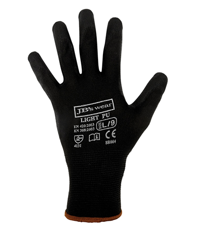 8R004 JB's BLACK LIGHT PU GLOVE (12 Pack)