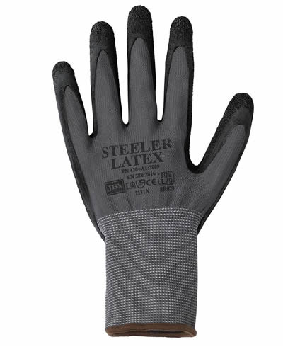 8R029 STEELER LATEX CRINKLE GLOVE (12 PACK) 8R029 STEELER LATEX CRINKLE GLOVE (12 PACK)